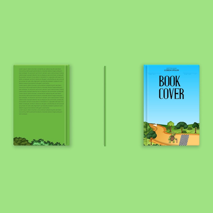 Vettore copertina del libro con sfondo verde chiaro