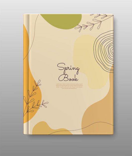 copertina del libro di primavera design botanico minimalista