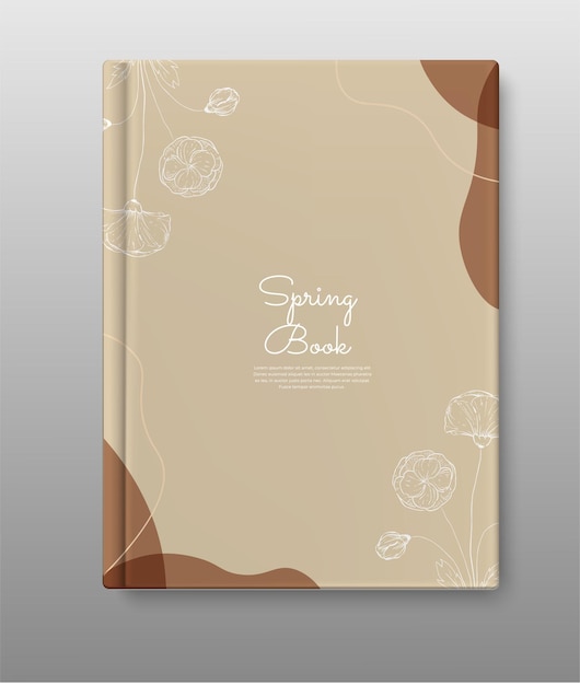 copertina del libro primaverile minimalista fiore botanico art