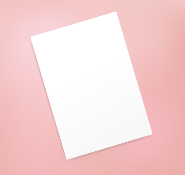Vettore copertina dell'opuscolo dell'invito isolato modello realistico poster mockup di pagina vuota