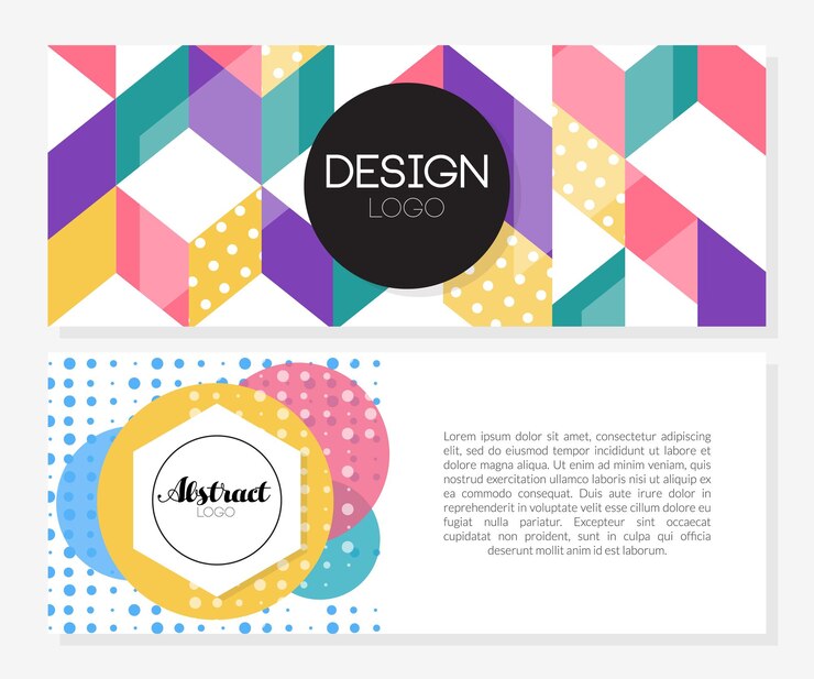 Vettore copertina di carta o banner con forme geometriche modello vettoriale
