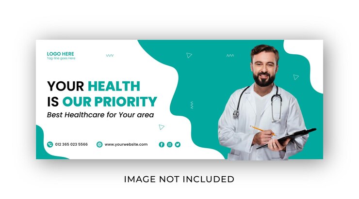 Copertina Facebook di assistenza sanitaria medica