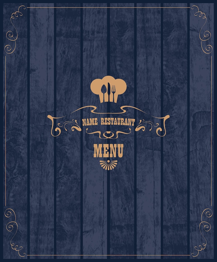 Vettore copertina per menu ristorante
