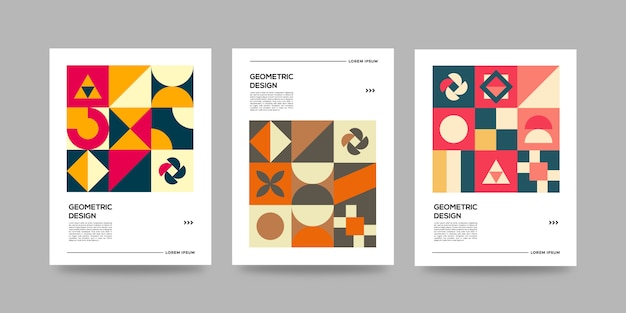 Copertura geometrica retrò di affari