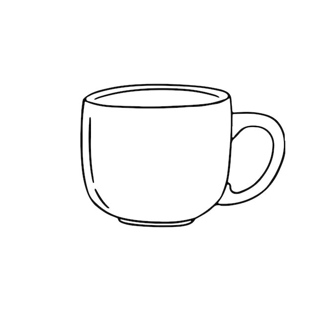 Coppa da bere disegnata a mano