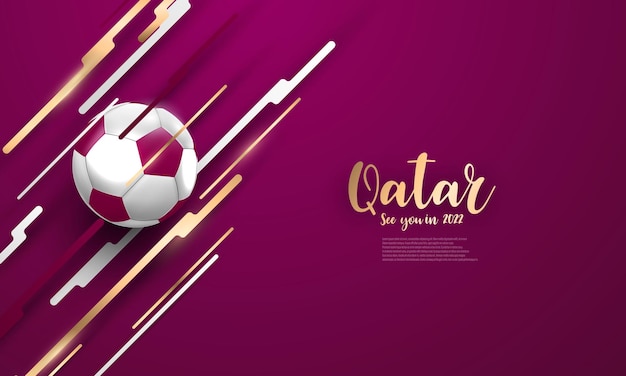 Coppa del mondo di calcio Sfondo per banner, campionato di calcio 2022 in Qatar