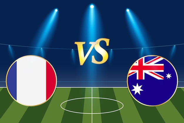 Coppa del mondo FIFA Qatar 2022 Partite della fase a gironi Francia vs Australia Modello