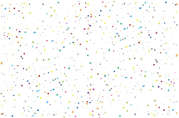 Coriandoli rotondi colorati Illustrazione vettoriale su piccola e grande scala Esplosione casuale caotica