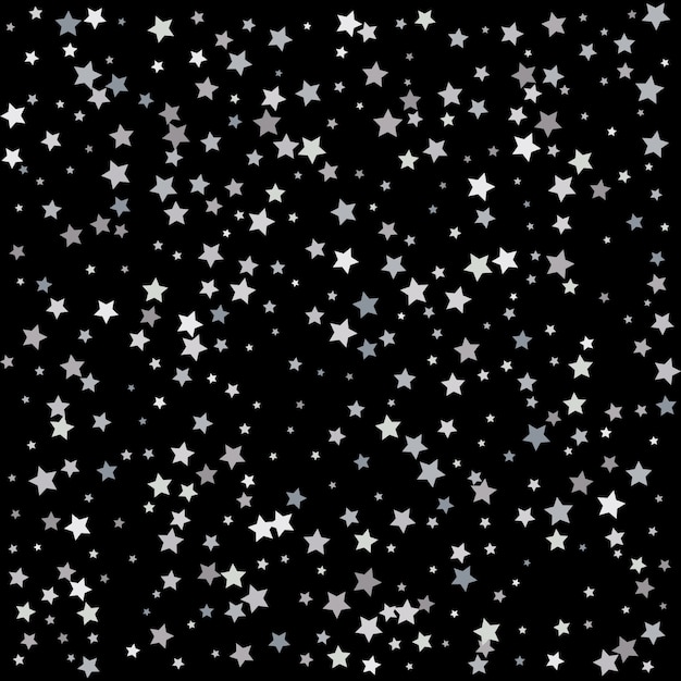 Coriandoli stella d'argento.
