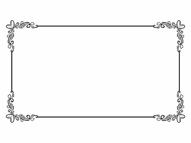 Corni di cornice sfondo Line Art