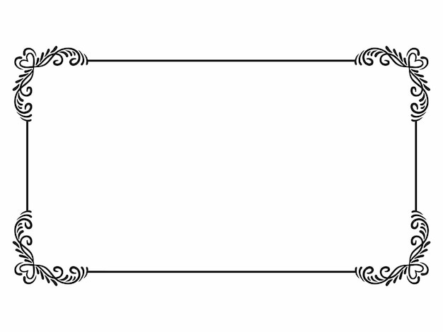 Corni di cornice sfondo Line Art