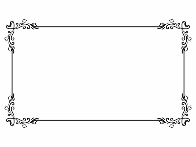 Corni di cornice sfondo Line Art