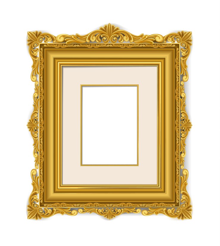 Vettore cornice d'epoca d'oro