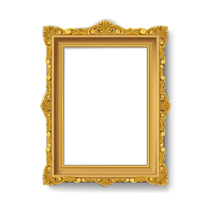Vettore cornice d'epoca d'oro