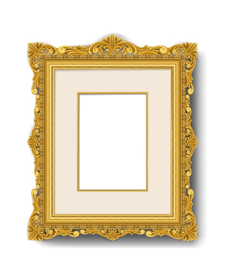 Vettore cornice d'epoca d'oro
