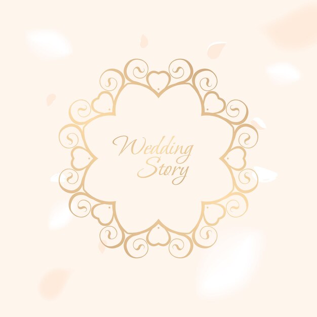 Cornice da sposa con i cuori