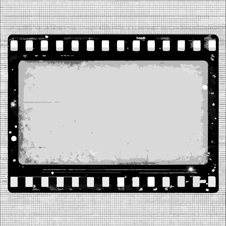 cornice di film in stile grung con un aspetto angosciato per sovrapposizioni di foto e disegni vintage