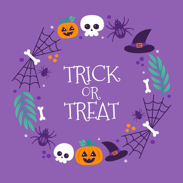 Cornice di halloween disegnata a mano