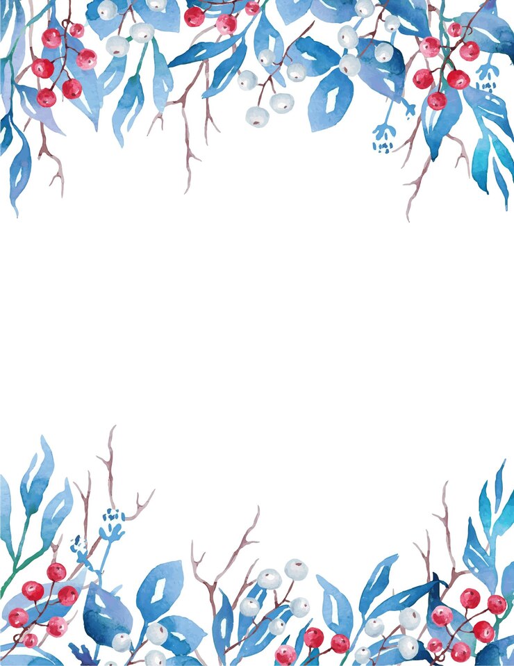 Cornice di Natale Clipart dell'acquerello