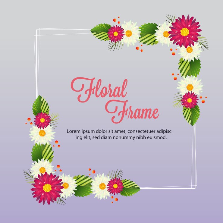 Cornice floreale Gerbera