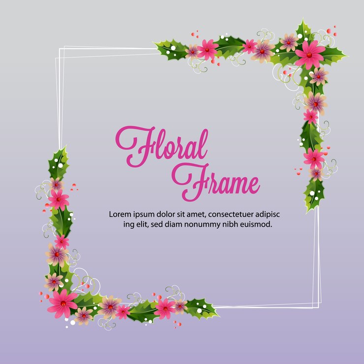 cornice floreale rosa
