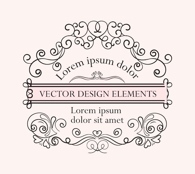 Cornice nera calligrafica