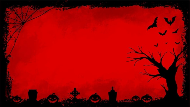 Cornice nera con texture grunge per Halloween