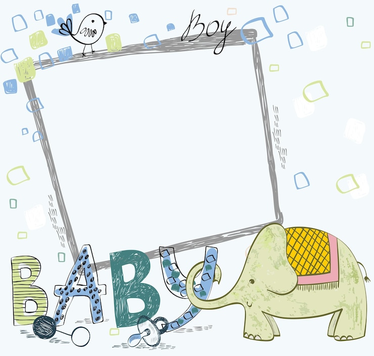 Vettore cornice per bambini