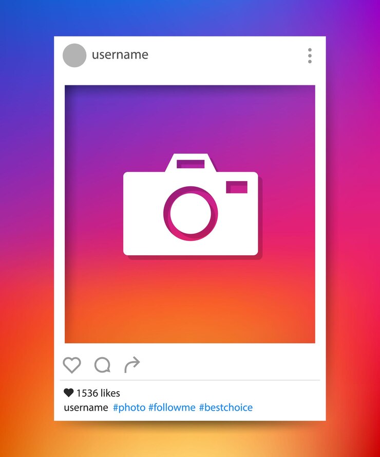 Vettore cornice per foto di social network. instagram. illustrazione vettoriale