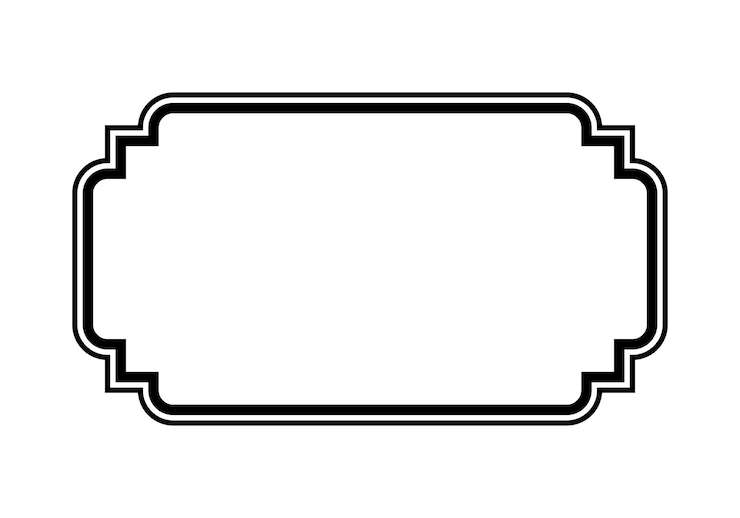 Vettore cornice retrò bellissimo design semplice bordo decorativo in stile vintage isolato su sfondo bianco deco elegante oggetto d'arte copia spazio vuoto per la decorazione banner fotografico