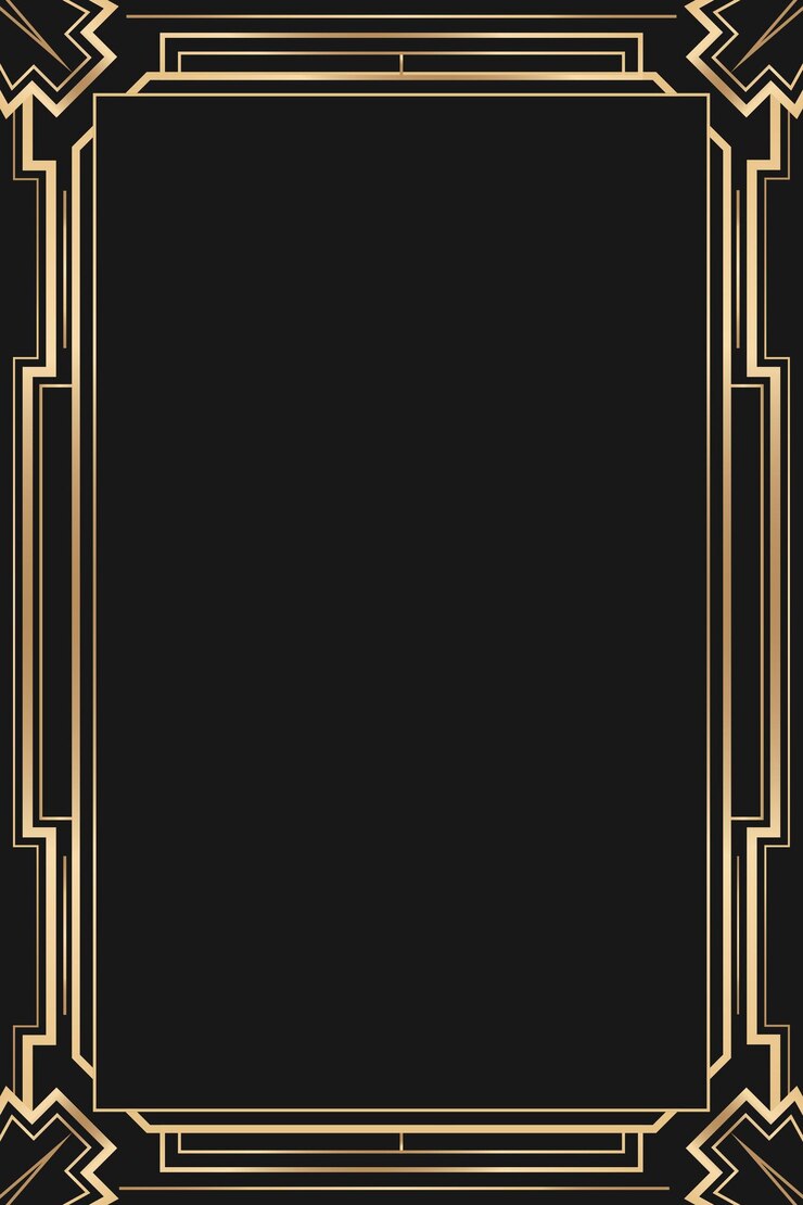 Vettore cornice vettoriale art deco con motivo a rombi su sfondo scuro