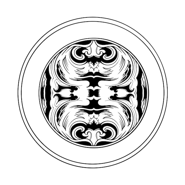 cornice vintage mandala ornamento linea di design formato vettoriale