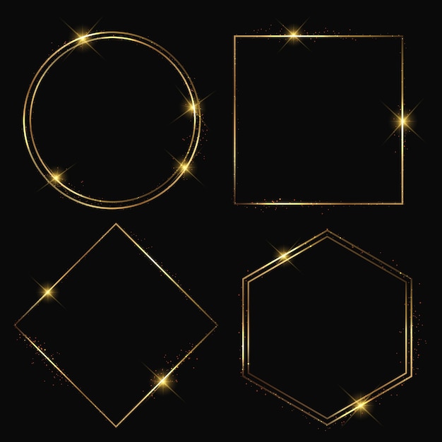Cornici geometriche d'oro