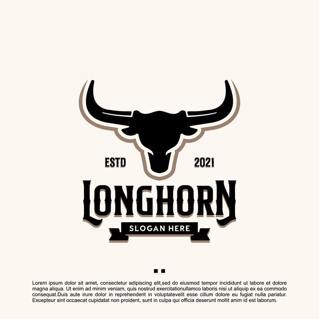 Corno di toro, forte, modello di progettazione del logo