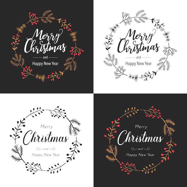 Corona di Natale con decorazione floreale