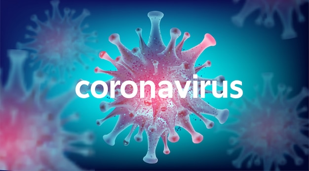 Coronavirus 2019-nCov, elemento per concetto medico, virus del microscopio