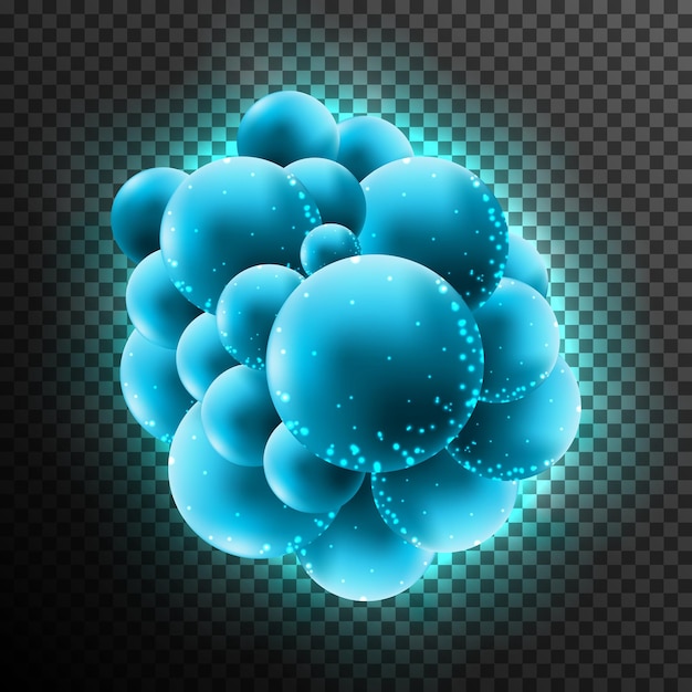 Coronavirus 2019ncov infezione influenzale Illustrazione medica 3D cellule del virus dell'influenza respiratoria Pericoloso sfondo di rischio pandemico del virus corona asiatico ncov Illustrazione vettoriale