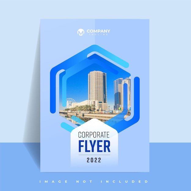 Corporate Abstract Flyer modello semplice vettore di progettazione