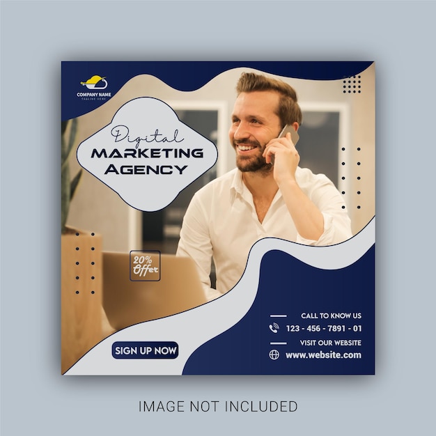 Corporate Business Social Media Post Banner Premium vettore modello eps