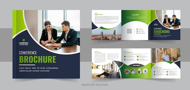 Corporativo moderno amplificatore professionale quadrato tripla brochure