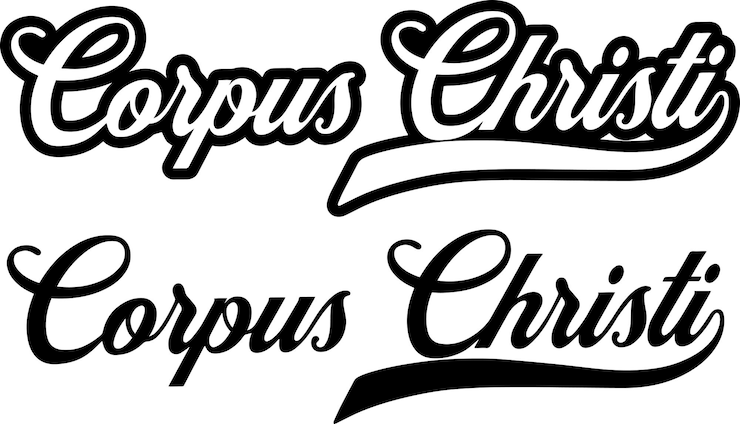 Vettore corpus christi texas word