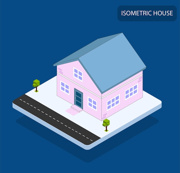 costruzione di una casa isometrica