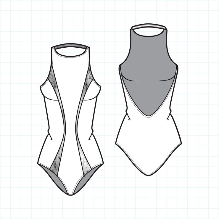 Vettore costume da bagno bikini abbigliamento da bagno abbigliamento di forma bechwer
