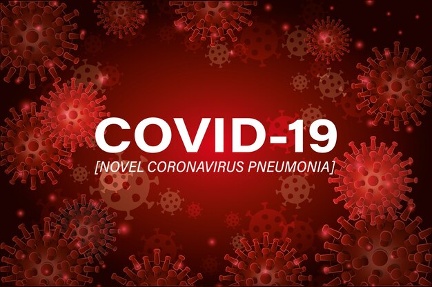 Covid 19 polmonite da coronavirus nuova di fronte a sfondo virale