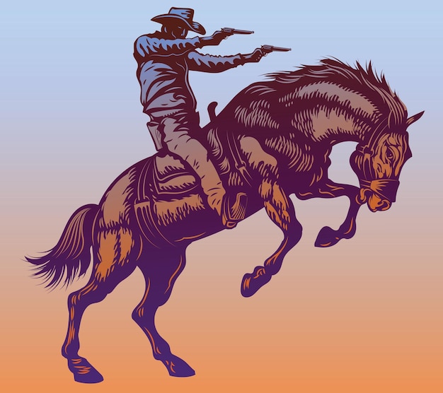 cowboy con un cappello su un toro buckingx9