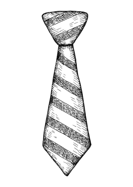 Cravatta illustrazione vettoriale disegno a mano