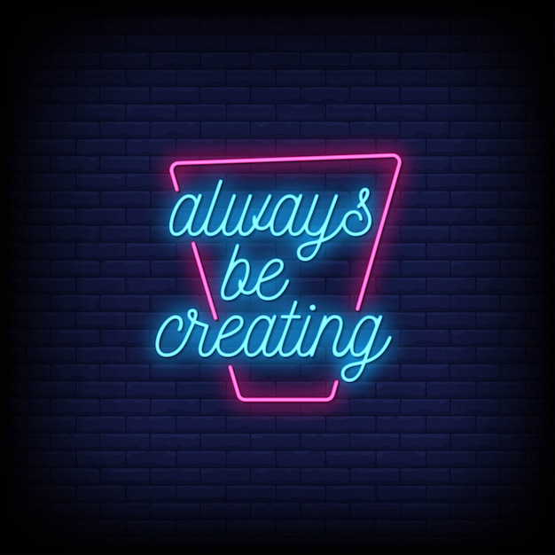 Crea sempre il testo in stile Insegne al neon