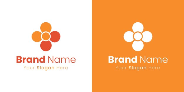 Creative Abstract Flower Shape for Brand Identity Logo Design and Visual Branding