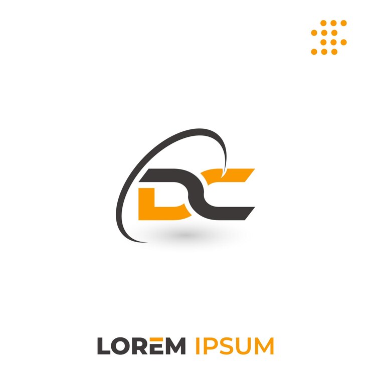 Creative DC Letters Logo Design per il tuo marchio.