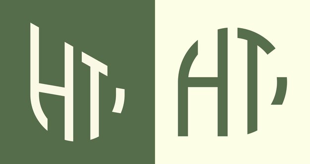 Creative simple Initial Letters HT Logo Designs Bundle (Lettere iniziali creative semplici)